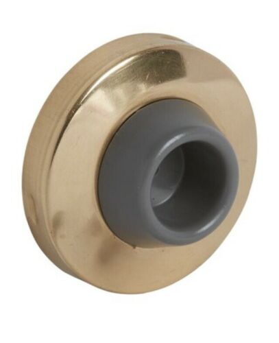 Primary image for Five (5) Commercial Grade ￼Wall Bumpers / Door Stops ~ N236-003 ~ Bright Brass￼