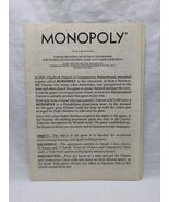 1973 Monopoly Parker Brothers Rulebook Only - €5,98 EUR