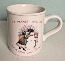 1986 American Greetings Forget Me Not Stoneware Holly Hobbie Holiday Cof... - $10.10