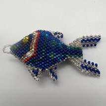 Glass Beaded Vintage Fish Charm Pendant Ornament Beautiful Unique *RARE* - $20.00
