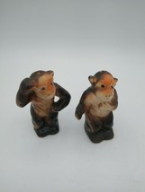 Vintage Salt and Pepper Shaker Brown Chimpanzee Monkey Japan - £5.21 GBP