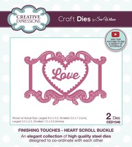 Creative Expressions Craft Dies By Sue Wilson-Love &amp; Romance Heart Scroll Buckle - £26.02 GBP