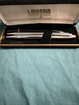 Cross silver cross Ball pen set Blue And Black I. Magnin Case Prudential Ad - $29.70