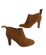 See by Chloe Women&#39;s 8.5 Tan Suede Leather Heeled Ankle Booties Boot Bra... - $79.05 CAD