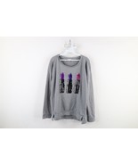 Vintage Y2K Juicy Couture Womens XL Baby Doll Sequin Lipstick Sweatshirt... - $1,098.54 MXN