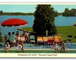 Swimming Pool At Thousand Island Club NY 1000 Islands UNP Chrome Postcar... - £2.29 GBP