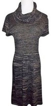 Calvin Klein Sweater Dress Cowl Neck Space Dye Knit Short Sleeve size La... - $18.67