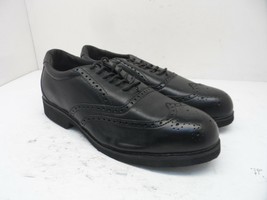 Rockport Men&#39;s Dressports Steel Toe Wing Tip Oxfords RK6741 Black Leather 9.5W - £44.81 GBP