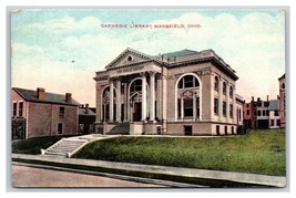 Carnegie Library Mansfield Ohio OH 1913 DB Postcard U4 - £3.02 GBP