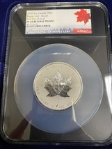 2018 S$50 3 Oz. Silver Maple Leaf - Incuse NGC PF69 Reverse Proof w/ Box CoA - £159.04 GBP