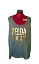 Ideology Tank Top Charcoal Heather Women Size 1X Bridal Party Graphic - $19.51