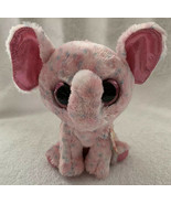 ELLIE the Pink Elephant Glitter Eyes 6 inches TY Beanie Boos 2014 Tags P... - £8.75 GBP