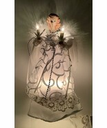 Kurt S. Adler 10-Light Winged Angel Treetop, 9-Inch~White/Silver~DISCOUNTED - $445.21 MXN