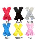 6 Pairs Elegant Pearl Bow Stretch Satin Long Finger Dress Gloves for Gir... - £11.94 GBP