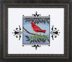 Xstitch Kit Materials "Scarlet Tanager NC188" Audubon Street By Nora Corbett - $27.71