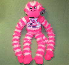 42&quot; LOVE MONKEYS NOVELTY INC HANGING PINK STRIPED PLUSH WITH HANG TAG 20... - £10.66 GBP