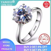 With Certificate Original 18K White Gold Ring Luxury Solitaire 2.0ct Zirconia Di - £18.91 GBP