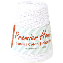 Premier Yarns Home Cotton Yarn - Solid Cone-White - £19.74 GBP