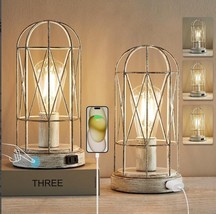 PR OF 11&quot; FARMHOUSE/INDUSTRIAL LOOK ACCENT LAMPS - $29.70