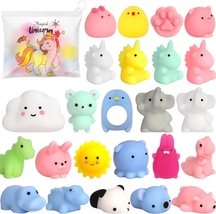 POKONBOY 25Pcs Mochi Squishy Toys, Mini Kawaii Squishies Animals with Storage Ba - £10.70 GBP