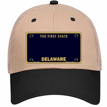 Delaware State Blank Novelty Khaki Mesh License Plate Hat - £23.17 GBP