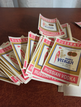 Vintage sowjetische Wodka-Label. Original. UdSSR 1980er Jahre - £22.44 GBP