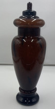 Italian Apothecary Jar Urn Vase Amber Tortoise Shell Animal Print With Lid - $174.19
