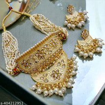 Indian Kundan Latest CZ/AD Mala Choker Jewelry Set bollywood Party Wear t - £9.36 GBP