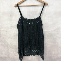 Ashley Stewart Fringe Cami Womens 3X Retro Whimsigoth Grunge Flapper Flirty - $24.29