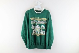 Vintage 90s Cottagecore Womens XL Distressed Cat Kitten Farmhouse Sweatshirt - $49.45