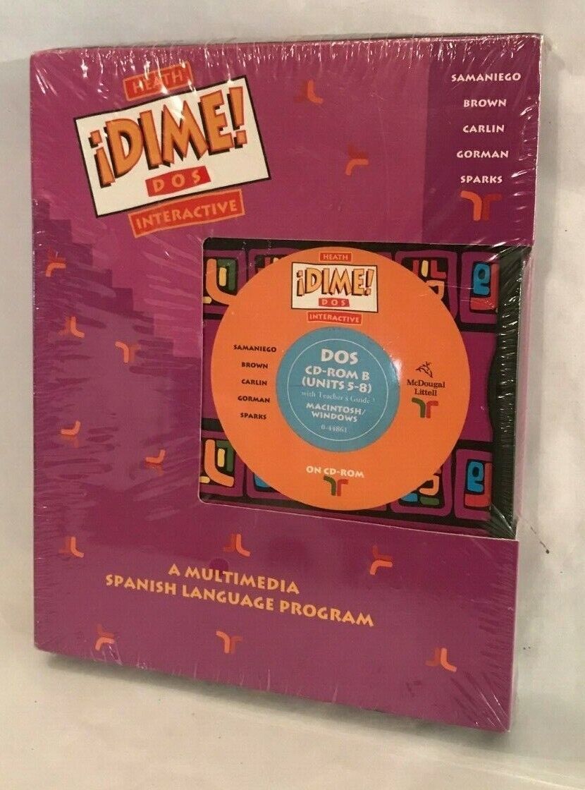 Primary image for Vtg 1997 DIME! DOS software teach Spanish language prog CD-ROM B Units 5-8 NEW
