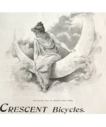 Crescent Bicycles 1894 Advertisement Victorian Western Wheel Woman Moon ... - £19.65 GBP