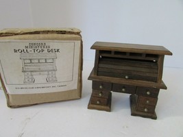 Doll House Furniture Concord Miniatures Roll Top Desk #2185 L165B - £8.26 GBP