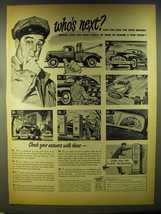 1946 Ethyl Gasoline Ad - Who&#39;s next? Can you pick the four drivers - £13.89 GBP