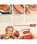 1949 Armour Canned Pantry Meals Advertisement Corned Beef Stew Ham Foods... - $367.96 MXN