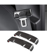 2x Real Carbon Fiber Car Safety Belt Buckle Patch Cover Trim For Tesla M... - £25.03 GBP