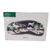 Department 56 Christmas Village Accessories Thoroughbreds 52747 Set Of 5 Vintage - £27.40 GBP