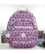 Kipling Mystical Mane Purple Pink Nylon Seoul Large 15" Laptop Backpack Bag NWT - $98.51