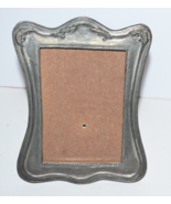 Vtg Pewter Silvertone Metal Picture Frame 4x6 Heavy Victorian Art Deco - $22.28