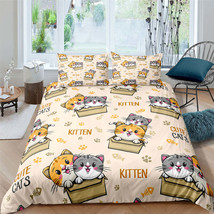 3D Digital Printing Plaid Bear Quilt Cover Three-piece Set And Four-piec... - $12.40+