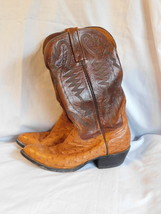 Lucchese 2000 Ostrich Cowboy Boots 8.5B - £23.69 GBP