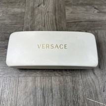 Versace Hard Clamshell Case White Leather Sunglasses Eye Glasses - $7.69