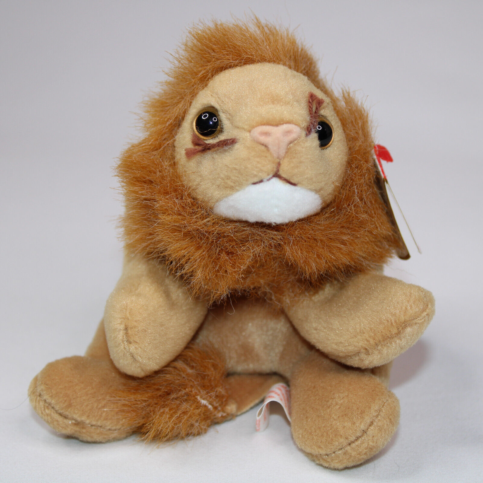 RARE 1996 TY Beanie Baby Roary The Lion With Tags Style 4069 PVC Pellets Vintage - $9.74