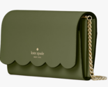 Kate Spade Gemma Army Green Leather Chain Crossbody Bag WLR00552 Purse N... - $94.04
