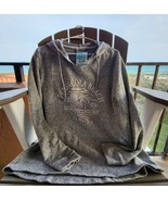 Hooded Pullover Pensacola Beach Florida Lone Rock Clothing Gray Lightweight - £21.98 GBP