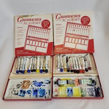 Vintage GRUMBACHER ACADEMY Artists Water Color Set 20-11 Paint Sets (2) ... - $23.75