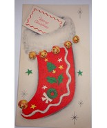 Vintage Art Guide Merry Christmas Stocking Card - $5.50 CAD