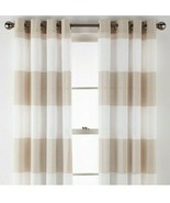 (1) JCP Home Metallic Stripe Pebble Beach Grommet Sheer Curtain Panel 50... - $1,109.52 MXN