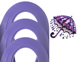 Cardstock Quilling Strips On-edge 300 Strips Purple C72 - 1 mm/3 mm/5 mm - $109.10 MXN