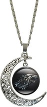 1 Wolf Head Moon Crescent Necklace #1 - £9.48 GBP